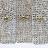 Barovier & Toso Art Dèco Style Brass Murano Glass Lantern Chandelier