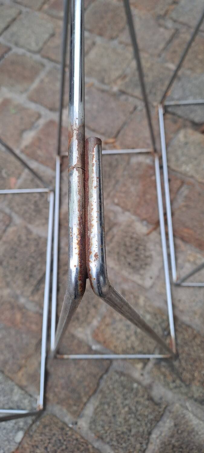 3 desk trestles 1970 chrome steel