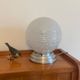 Table ball lamp in Clichy glass and Art Deco aluminum base