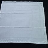 Set of 6 vintage white damask cotton napkins