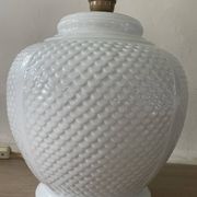 Pied de lampe vintage en céramique émaillée motifs écailles