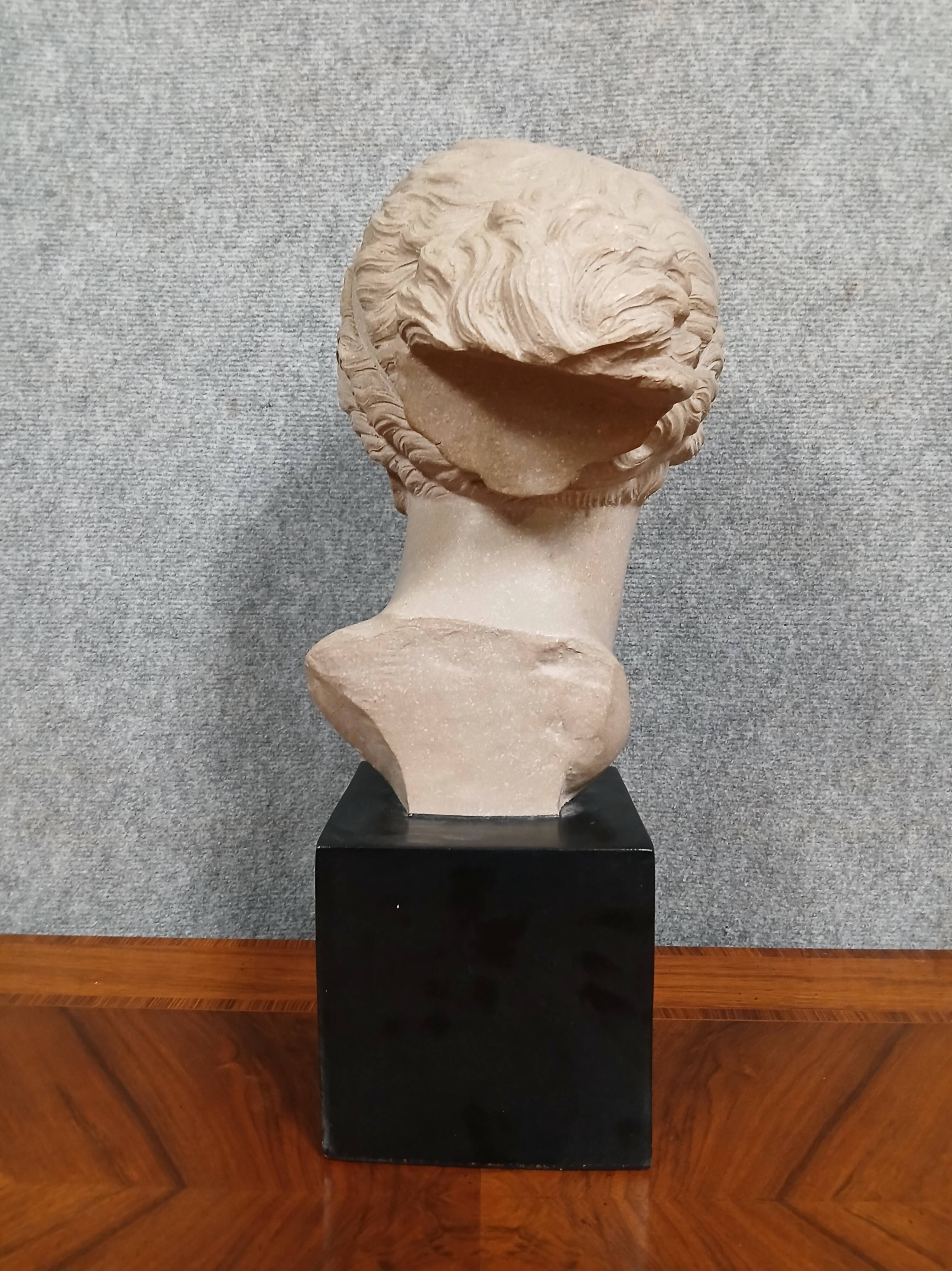 Rare terracotta sculpture depicting the Head of Aphrodite of Cnidus by Praxiteles