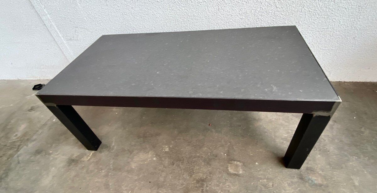 Industrial iron and quartz table