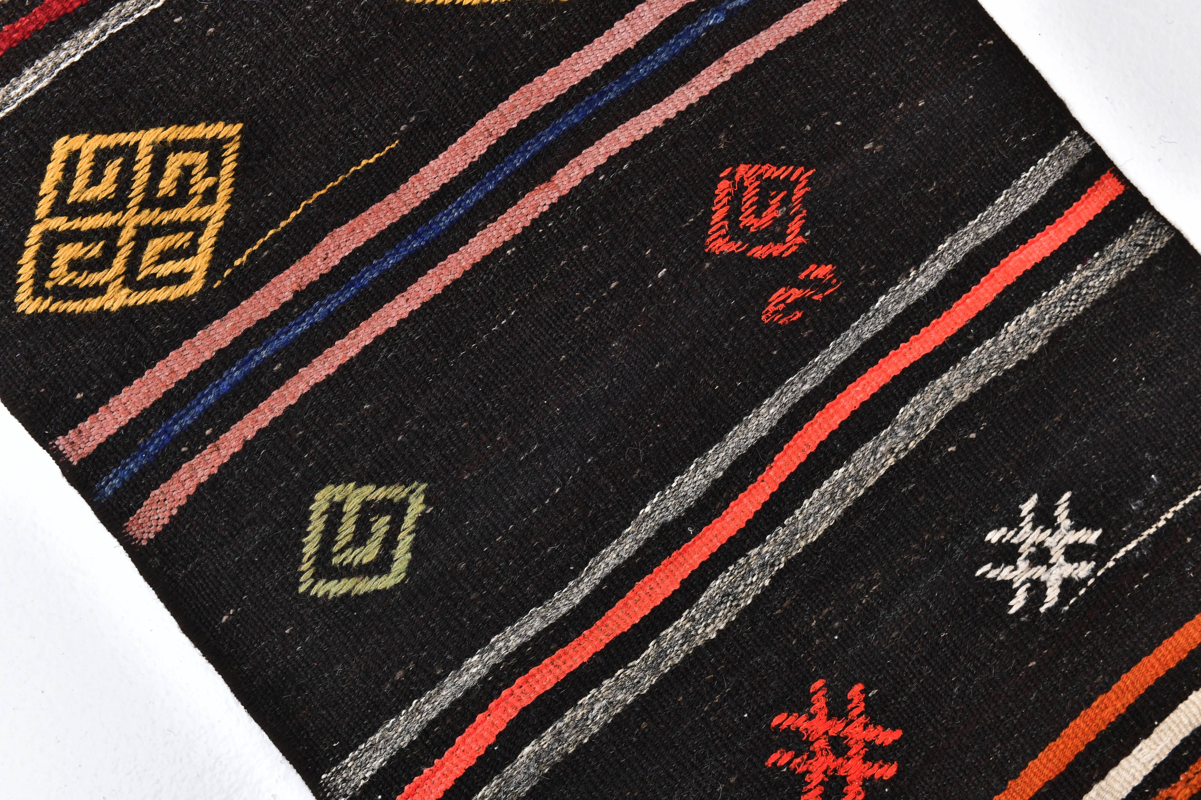 2x10 Antique Turkish Vintage Kilim Runner Rug 61x302Cm SK 243477