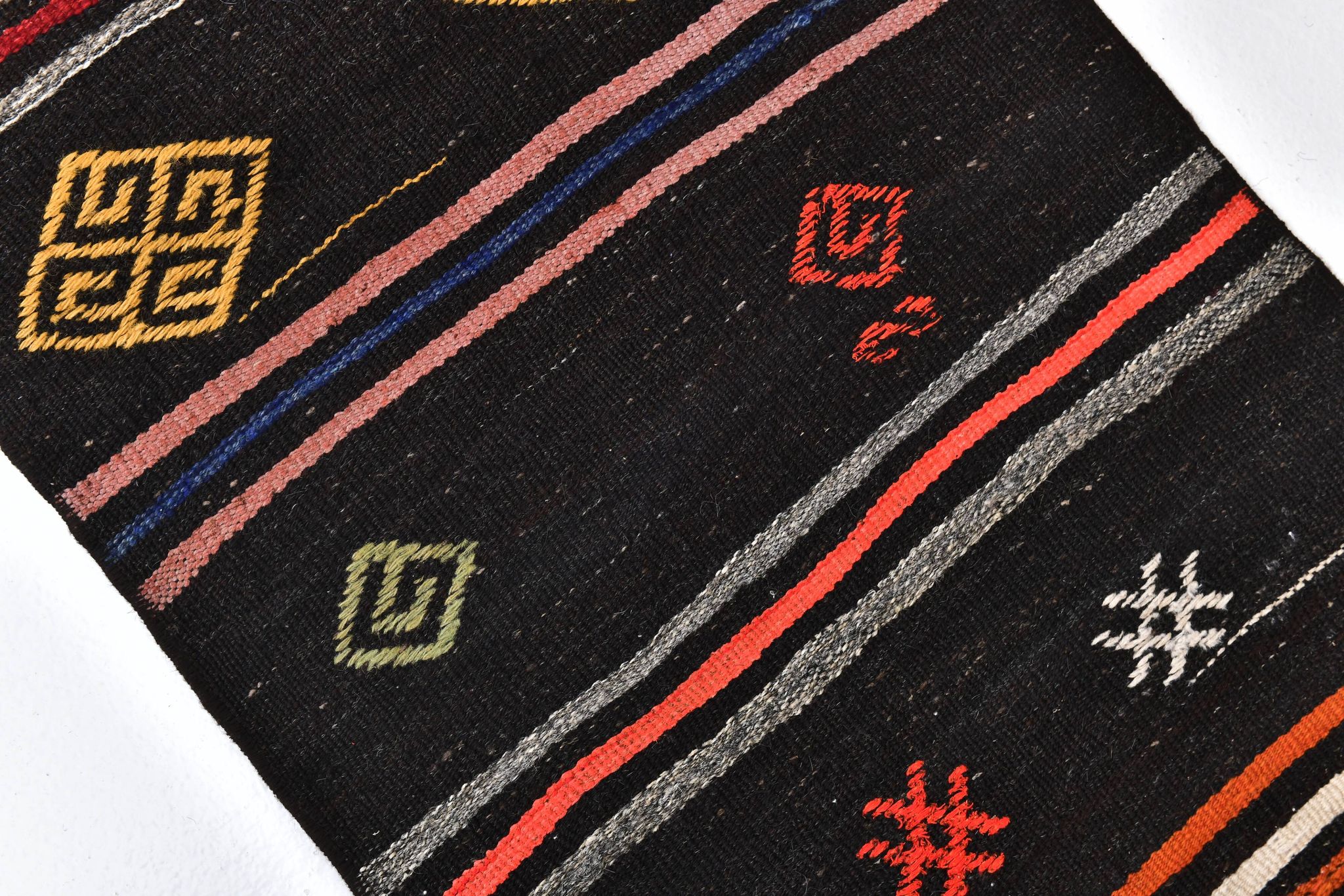 2x10 Antique Turkish Vintage Kilim Runner Rug 61x302Cm SK 243477