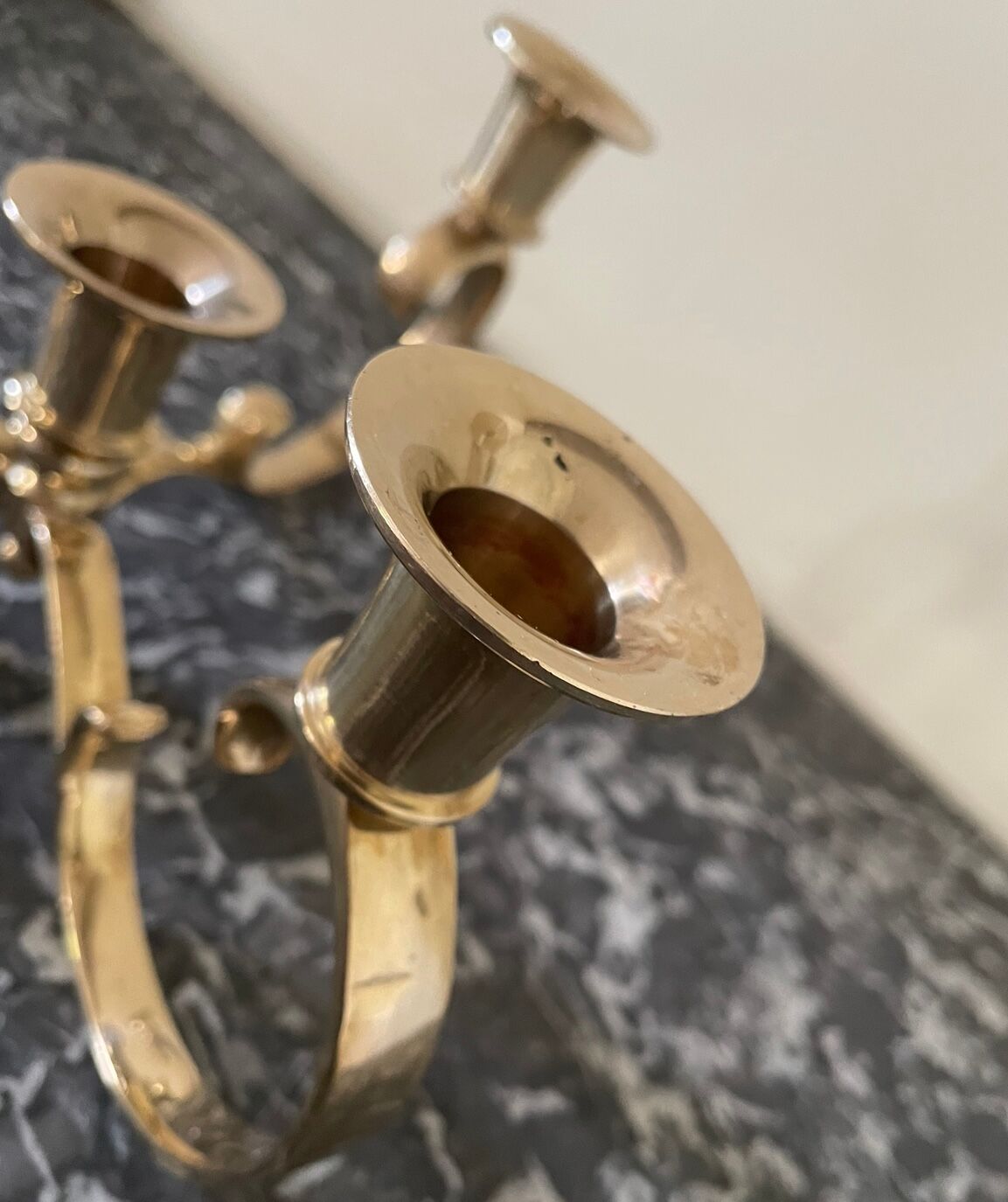 Gilded brass chandelier