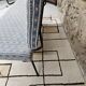 Banc, banquette vintage en tissu et métal style Knoll