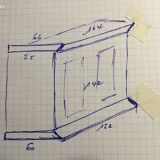 Louis XIII style wardrobe in solid oak wood