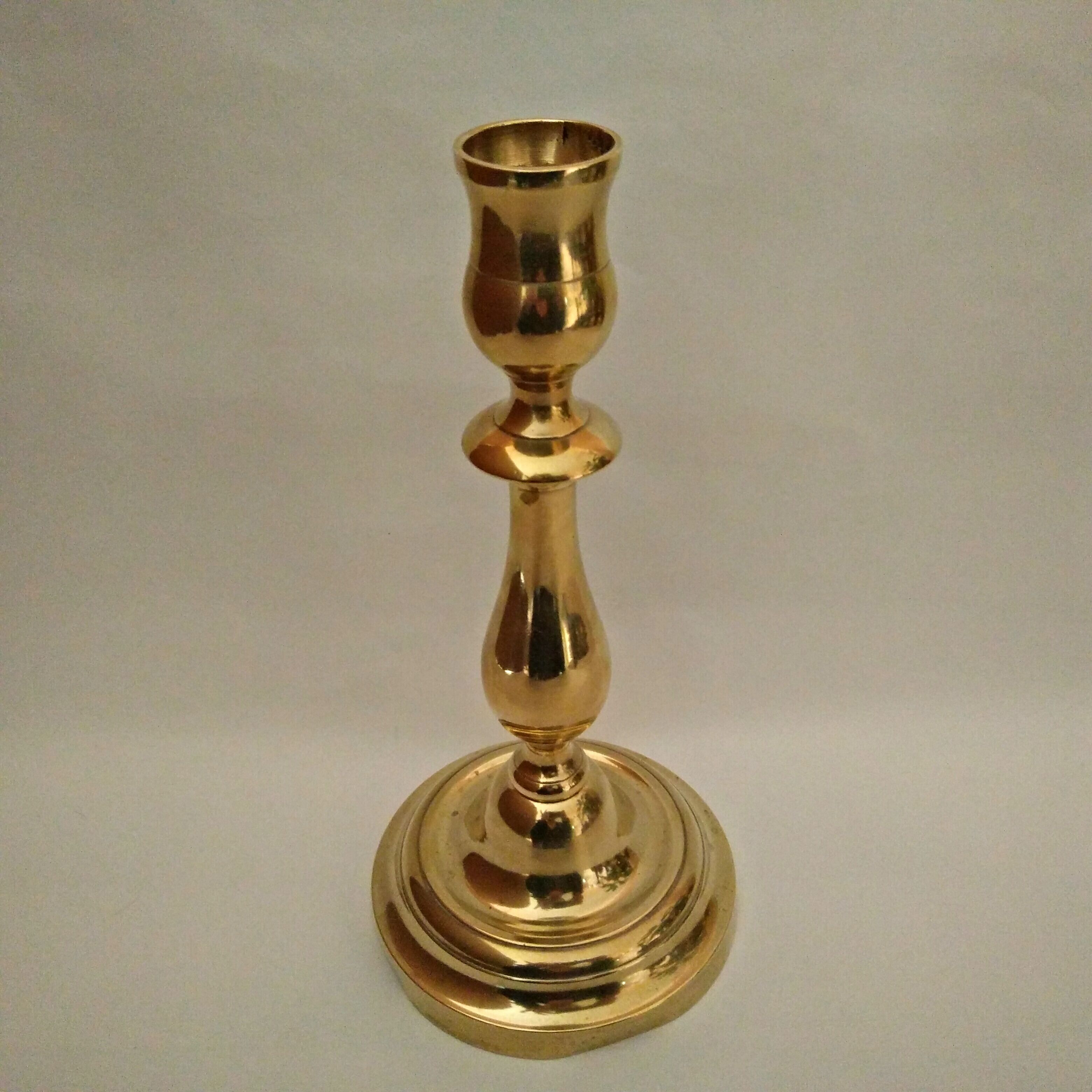 Candle holder torch copper brass gilded nineteenth century