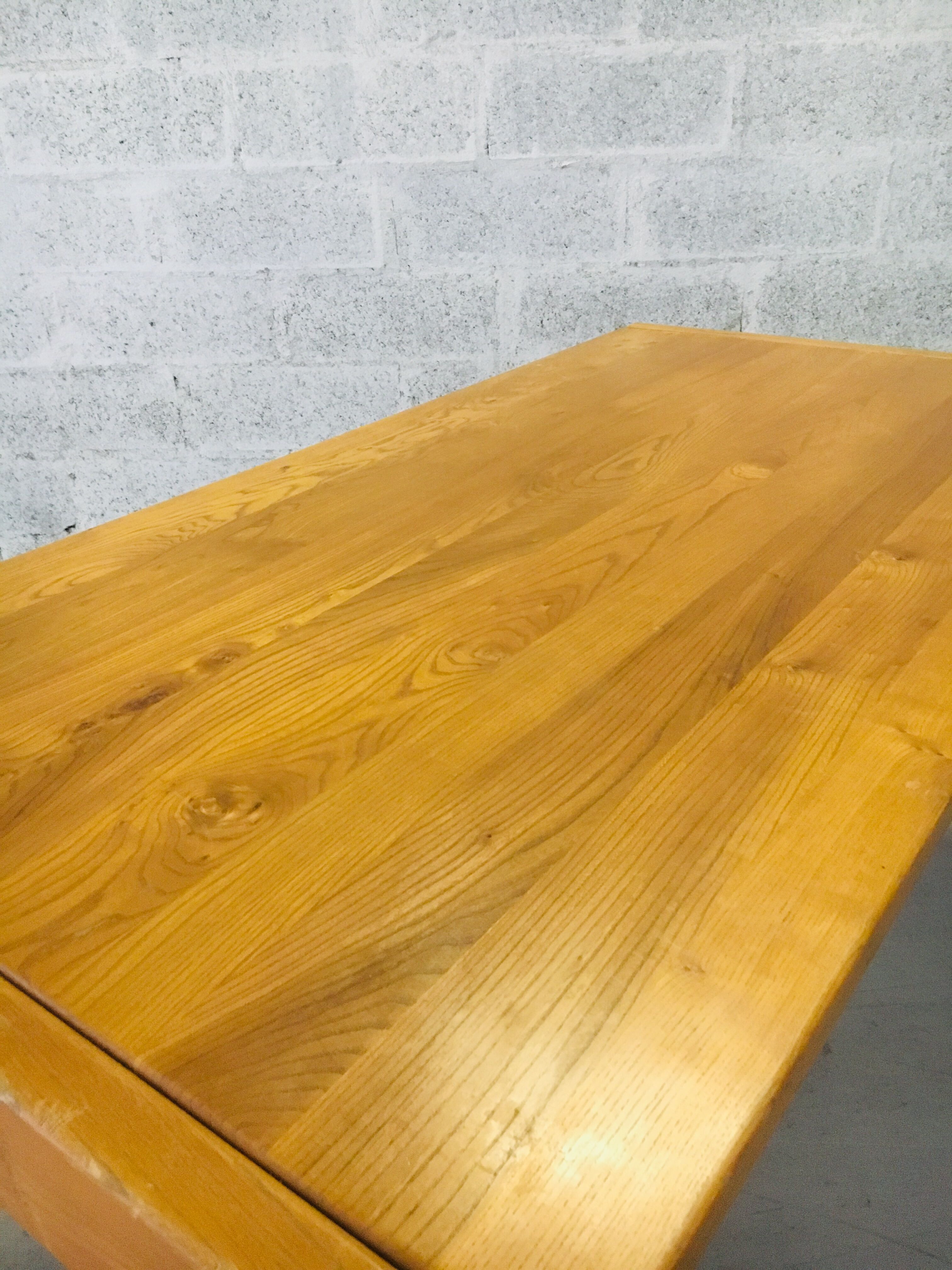 Solid elm dining table