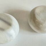 White marble tealight holders from the 70s