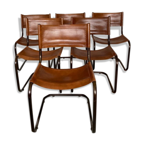 Chaises tube vintages - marron