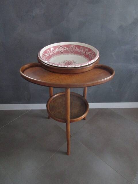 Small old Thonet style dressing table with earthenware basin