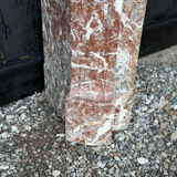 Louis XV style fireplace in grey Ardennes marble, circa 1880.