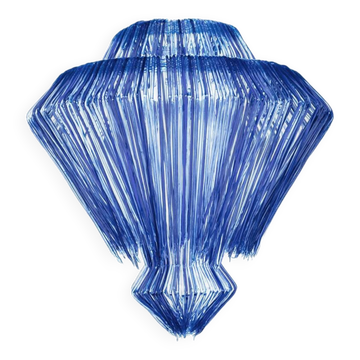 Suspension contemporaine Jacopo Foggini en polycarbonate bleu, lampe à suspension italienne.