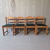 4 chaises en bois massif