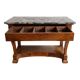 Console ancienne style Empire en acajou et plateau marbre