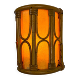Mid-century rattan wall sconce, Italy, circa 1960s