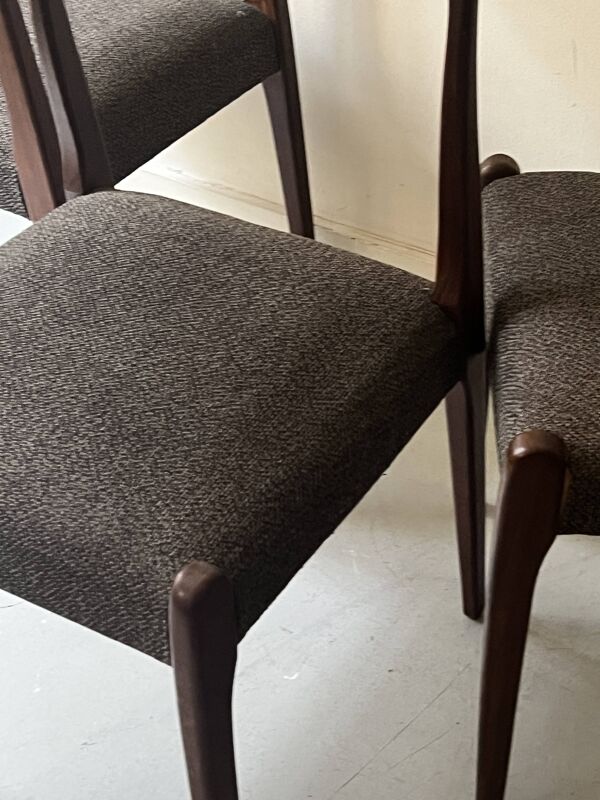Lot de 4 chaises scandinave en teck par Niels Otto Moller, Danemark 1950