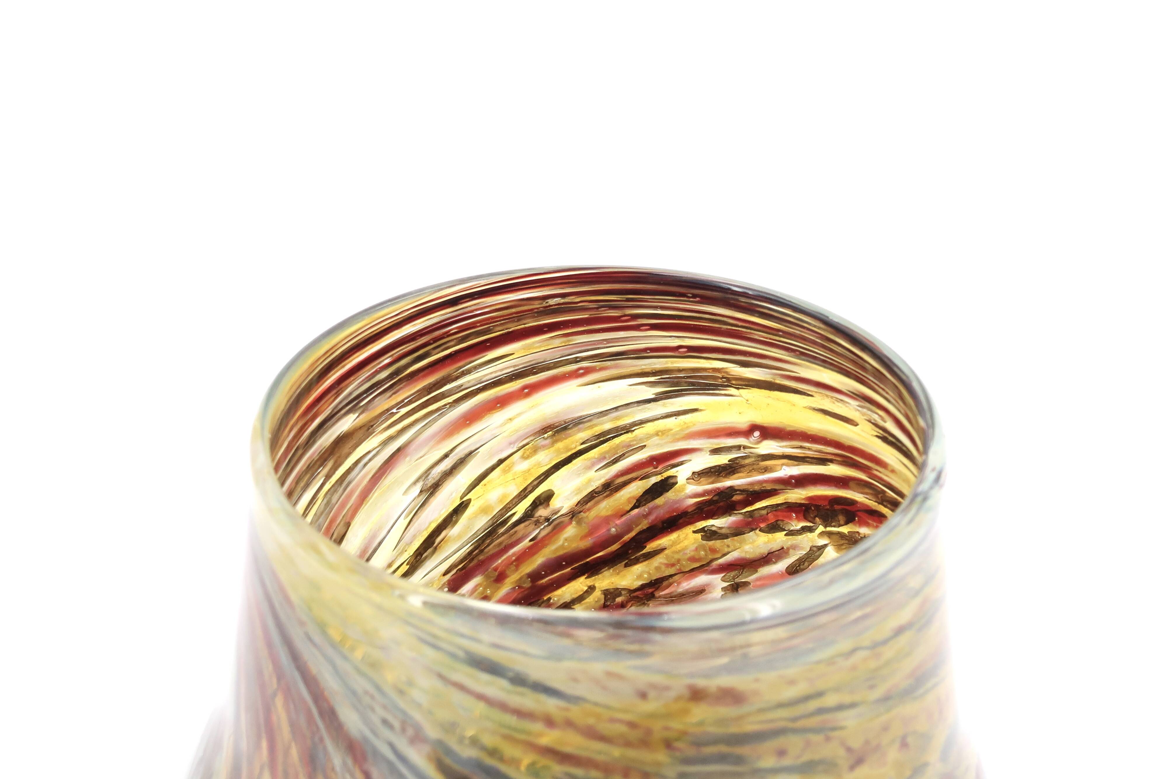 Glass vase by Claude Morin, Dieulefit, 1970s