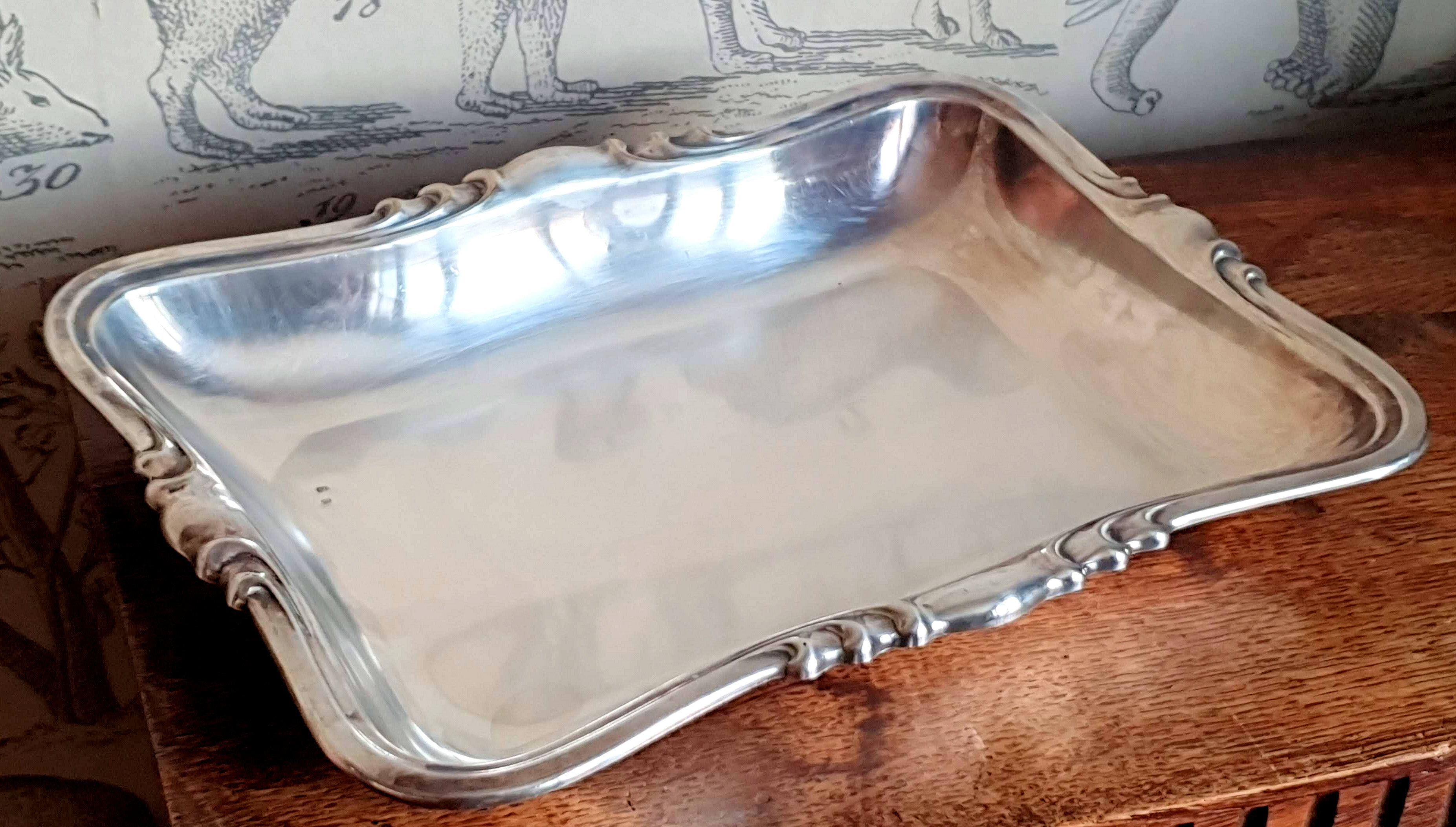 Silver metal dish