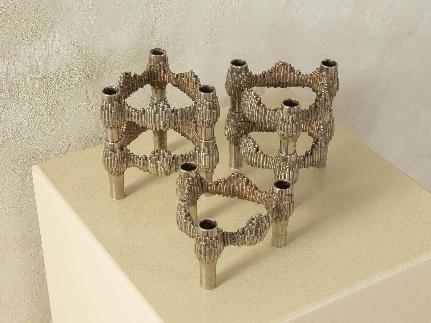 Brutalistic Candle Holders, Stoff Nagel