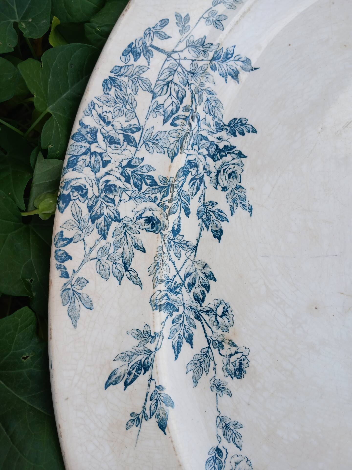 Old plate in Creil and Montereau ironstone