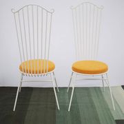 2 x Gartenstuhl vintage Metall blanc