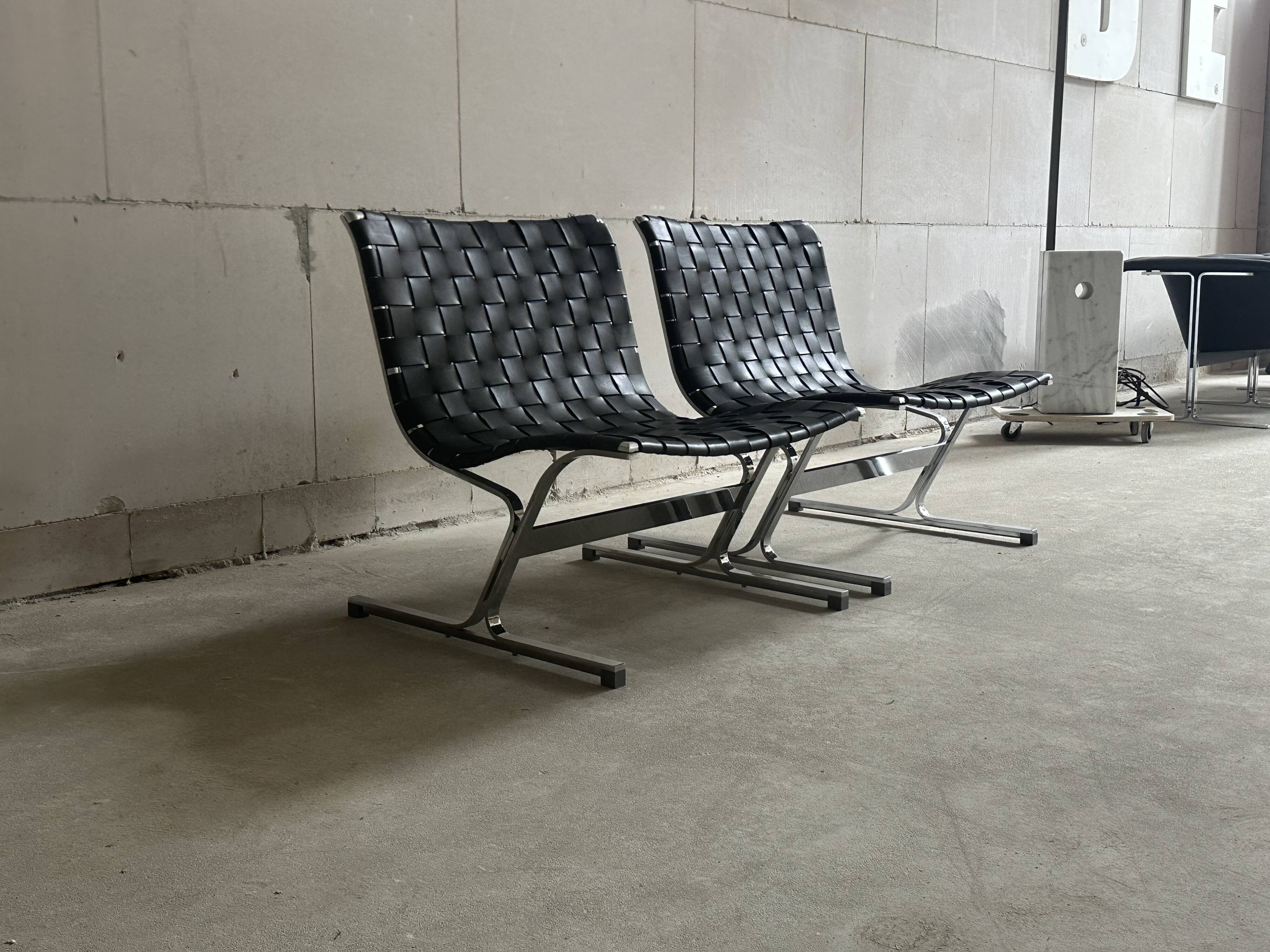 PLR1 Luar lounge chairs by Ross Littell for ICF De Padova Italy 1960s
