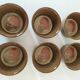 6 Denby stoneware ramekins with mushroom design - 1970s