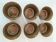 6 ramequins Denby en grès décor champignon - années 70
