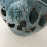 Openwork ceramic apple lamp from Les Grottes Dieulefit