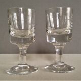 Paire de verres anciens à digestif