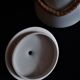 Vintage porcelain milk pot rattan handle