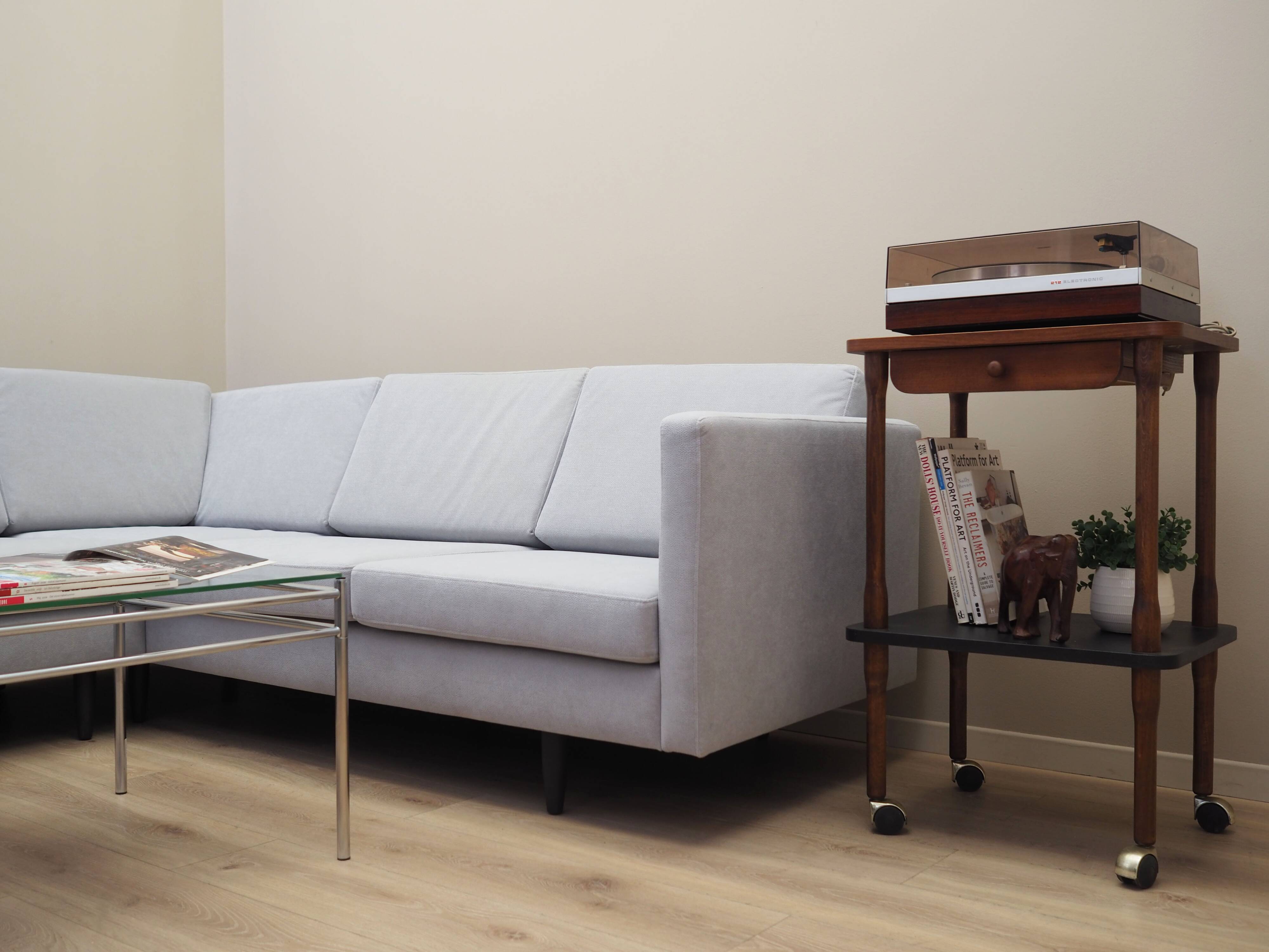 Grey corner sofa, Danish design, 1990s, production: Denmark