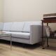 Grey corner sofa, Danish design, 1990s, production: Denmark