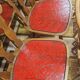 Set of 12 vintage 1960s red leatherette bistro chairs