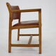 1960s Borge Mogensen Oak and Leather Desk Chair, Denmark