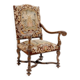 Armchair with high back called Dutch style neo-Louis XIII