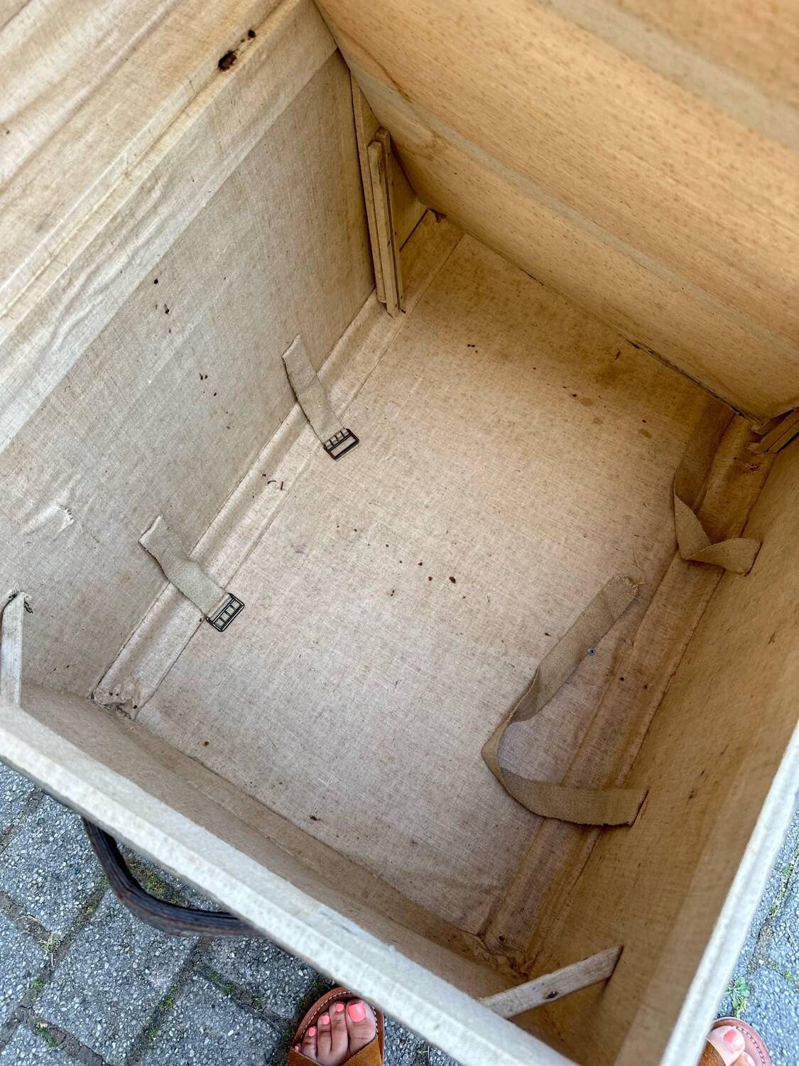 Antique travel trunk