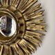 Vintage 1960s golden sun mirror