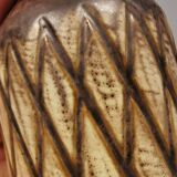 Vase de la poterie danoise Løvemose, avec glaçage partiel en fourrure de lièvre. Estimé dans les années 1970.