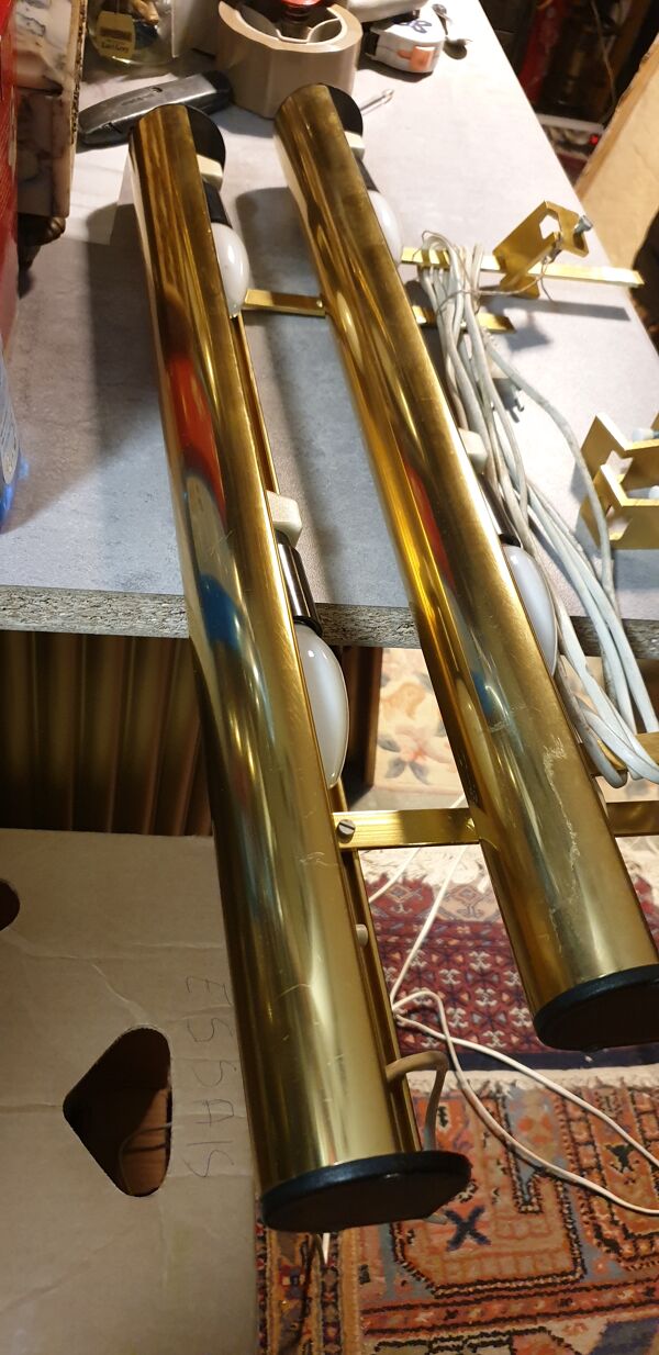 Paire d'appliques vintage pour tableaux