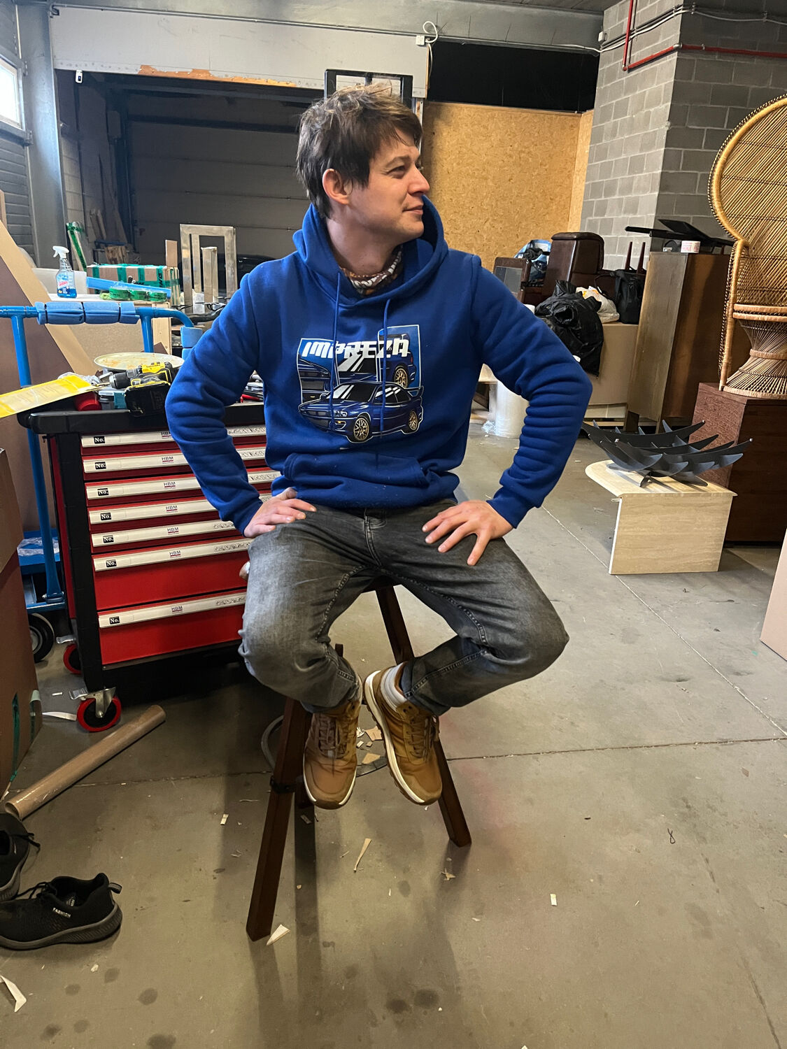 Mid century brutalist bar stools - set of 8, 1960s