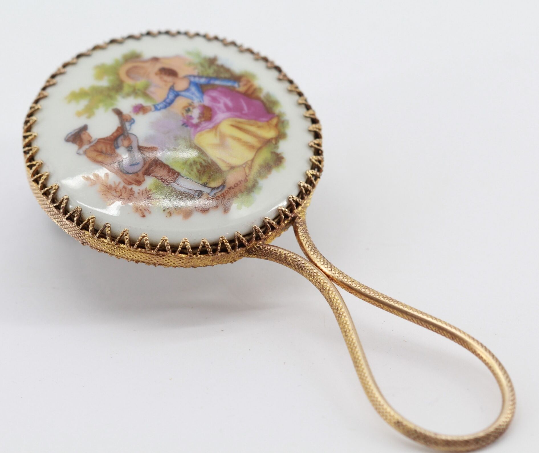 Porcelain pocket mirror