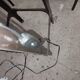 Dark brown industrial floor lamp