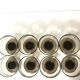 Lot of 8 Mobil cups in smoked glass