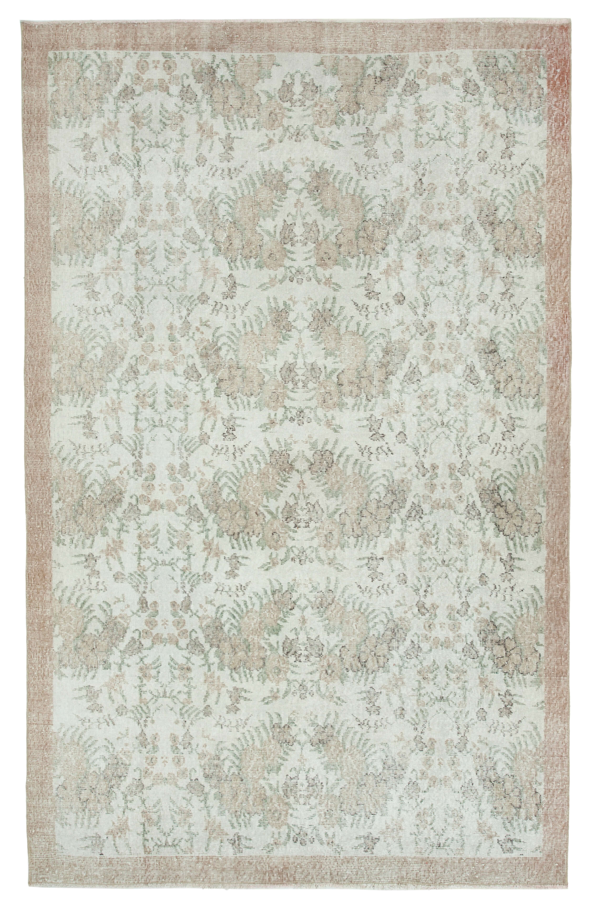Turkish hand-knotted 1970s beige carpet 172 cm x 270 cm