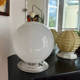 Minimalist white opaline globe