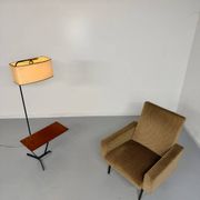 Vintage French design metal and brass floor lamp from the 1950s, Arlus